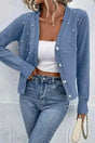 Cardigans Myosotis / S / 42%Acrylic+30%Polyester+28%Polyamide Posh Pearl Button Cardigan