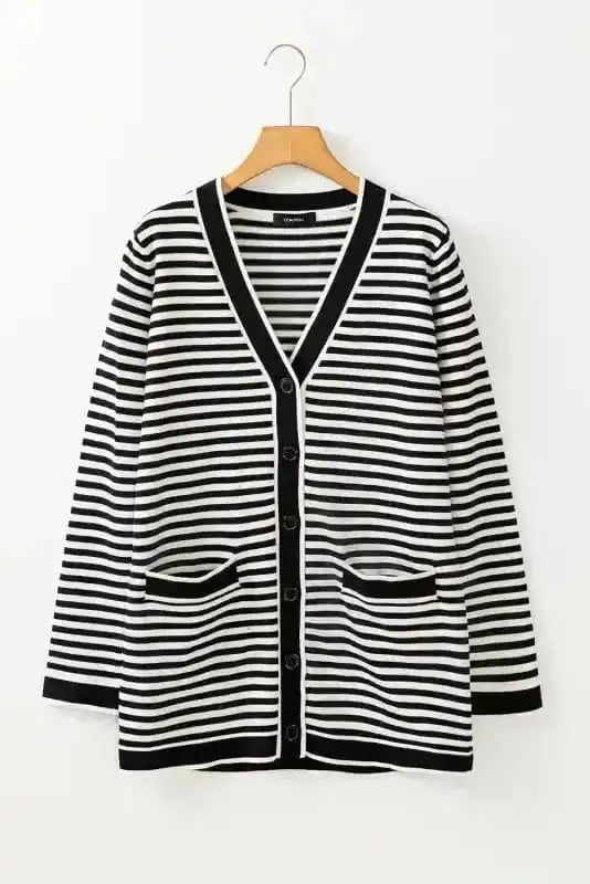 Cardigans Onyx Stripe Longline Cardigan