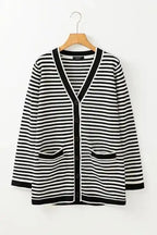 Cardigans Onyx Stripe Longline Cardigan