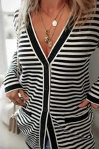 Cardigans Onyx Stripe Longline Cardigan