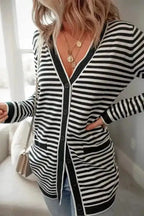 Cardigans Onyx Stripe Longline Cardigan