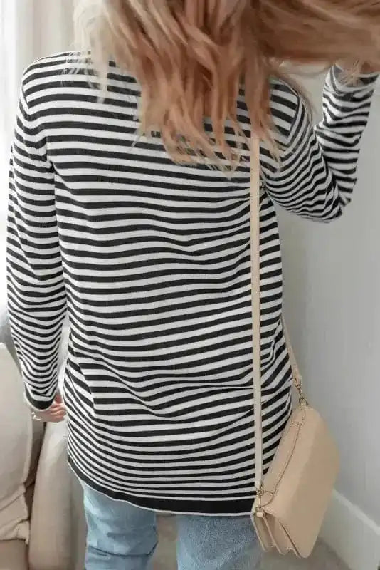 Cardigans Onyx Stripe Longline Cardigan