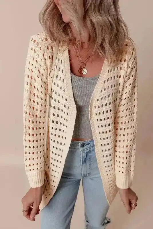 Cardigans Open Knit Duster Cardigan