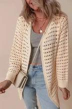 Cardigans Open Knit Duster Cardigan