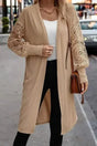 Cardigans Parchment / S / 95%Polyester+5%Elastane Lace Unraveled Duster Cardigan