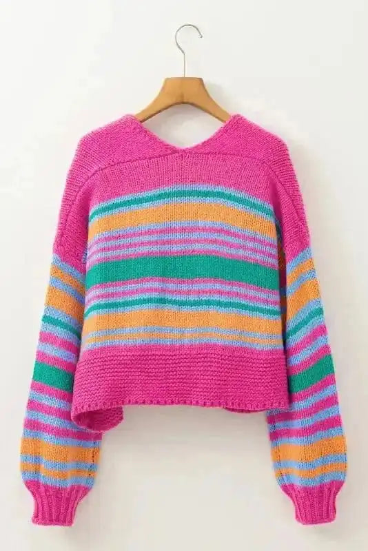 Cardigans RosyStripes Puff Sleeve Cardigan