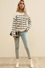Cardigans Sable Stripe Button Cardigan