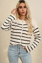 Cardigans Sable Stripe Button Cardigan