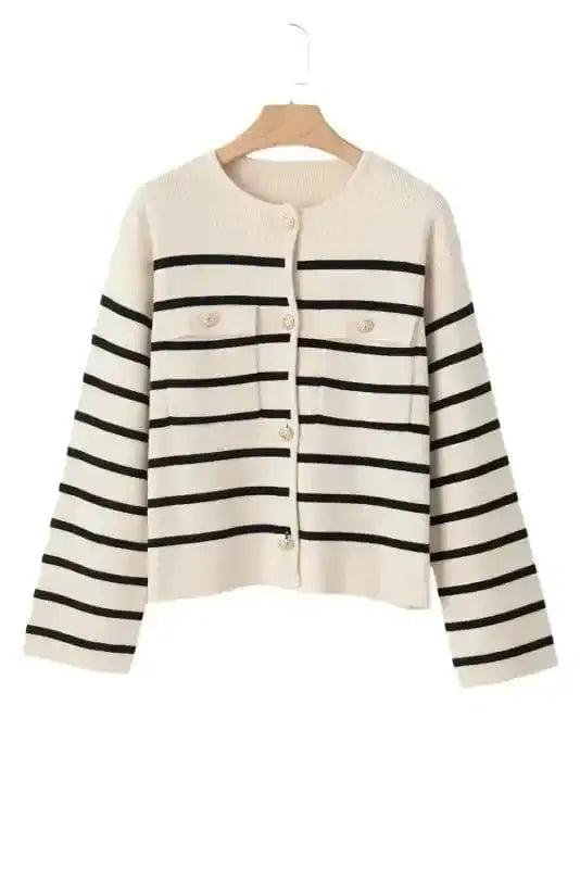 Cardigans Sable Stripe Button Cardigan