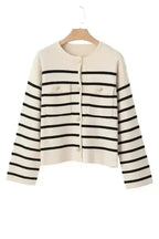 Cardigans Sable Stripe Button Cardigan