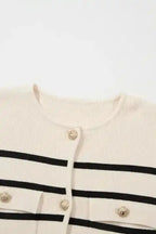 Cardigans Sable Stripe Button Cardigan