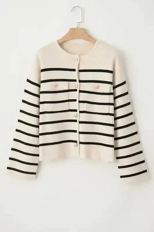 Cardigans Sable Stripe Button Cardigan