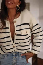 Cardigans Sable Stripe Button Cardigan