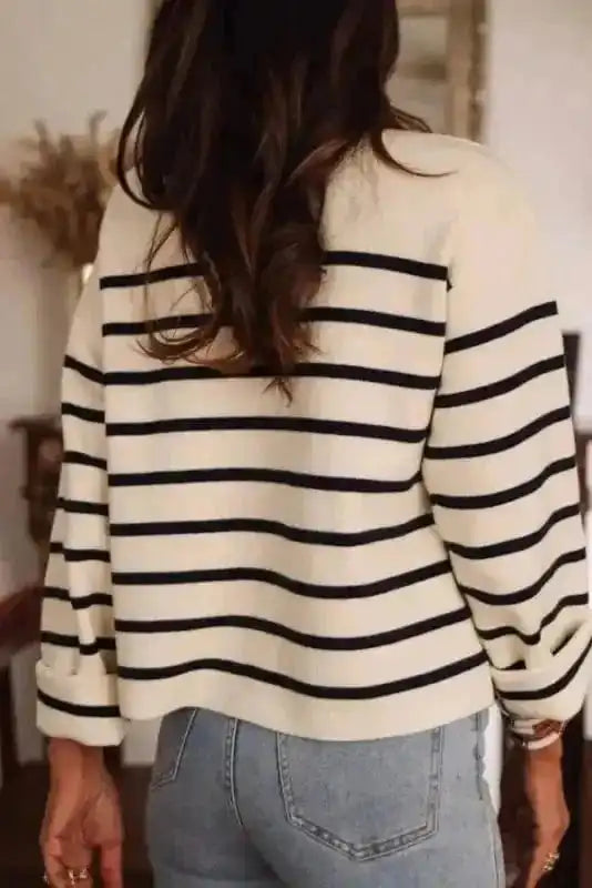 Cardigans Sable Stripe Button Cardigan