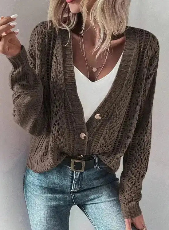 Cardigans Slouchy Knit Cardigan