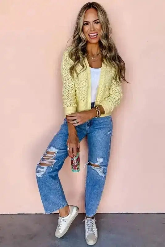 Cardigans Soft Elegance Pointelle Cardigan