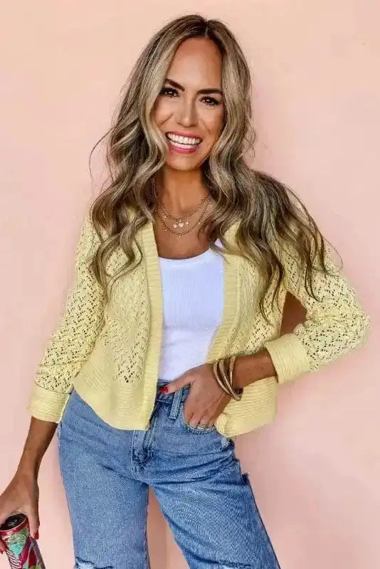 Cardigans Soft Elegance Pointelle Cardigan