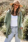 Cardigans Waffle Knit Open Front Cardigan