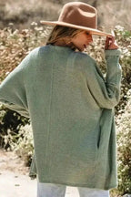 Cardigans Waffle Knit Open Front Cardigan