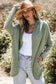 Cardigans Waffle Knit Open Front Cardigan