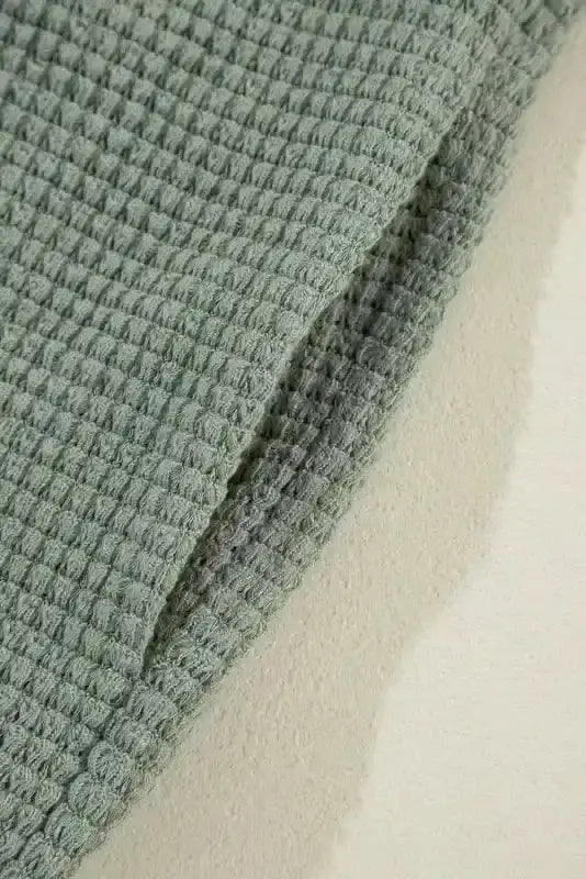 Cardigans Waffle Knit Open Front Cardigan