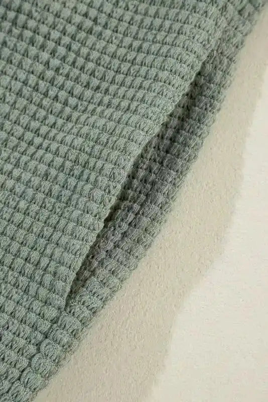 Cardigans Waffle Knit Open Front Cardigan