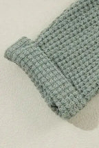 Cardigans Waffle Knit Open Front Cardigan