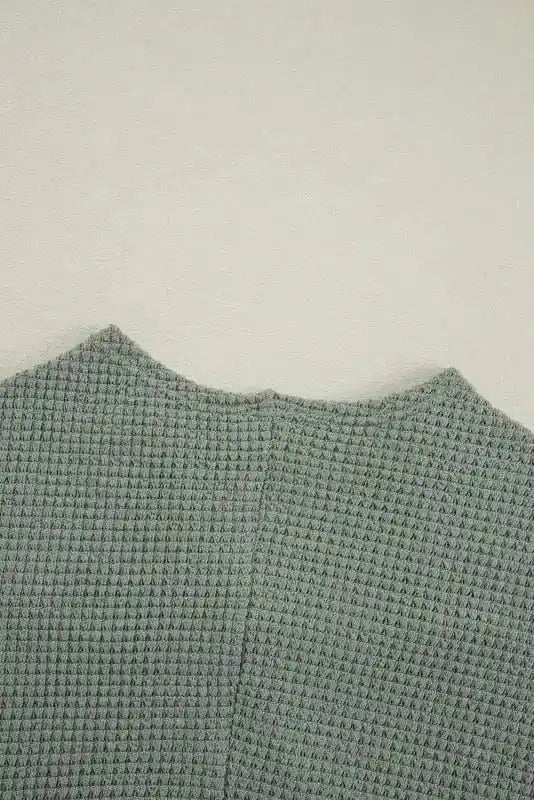 Cardigans Waffle Knit Open Front Cardigan