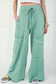 Cargo Pants Mint Green / S / 100%Cotton Fashionfitz Women's Wide Leg Cargo Pants - Trendy Style