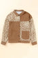 Corduroy Jackets Brown Leopard Print Corduroy Long Sleeve Jacket
