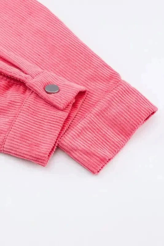 Corduroy Jackets Corduroy Buttoned Jacket with Flap Pockets