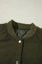 Corduroy Jackets Corduroy Fleece Patchwork Bomber Jacket