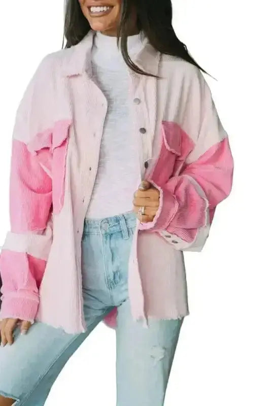 Corduroy Jackets Dual-Tone Delight Corduroy Shacket