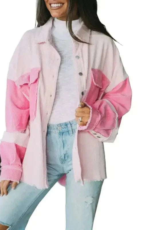 Corduroy Jackets Dual-Tone Delight Corduroy Shacket