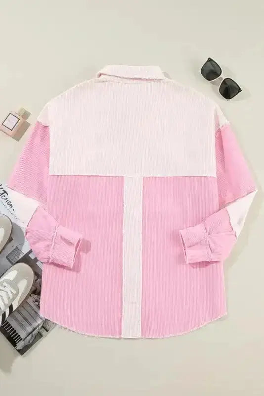 Corduroy Jackets Dual-Tone Delight Corduroy Shacket