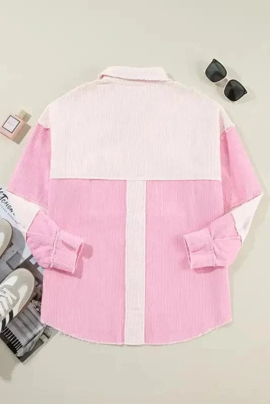 Corduroy Jackets Dual-Tone Delight Corduroy Shacket