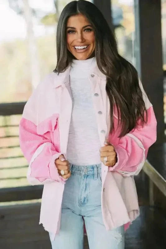 Corduroy Jackets Dual-Tone Delight Corduroy Shacket
