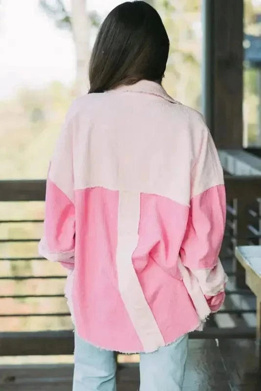 Corduroy Jackets Dual-Tone Delight Corduroy Shacket