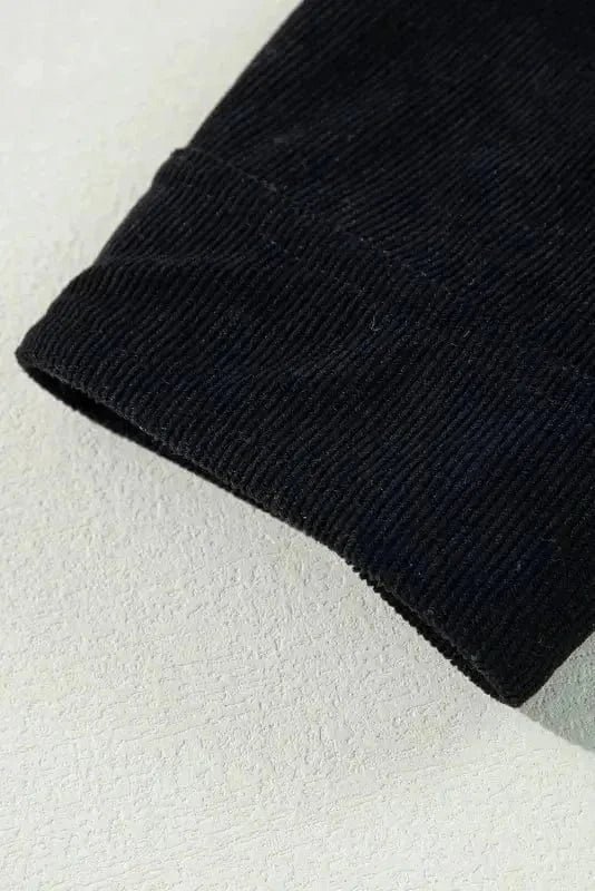 Corduroy Jackets Elegant Fleece-Lined Corduroy Crop Jacket