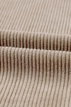 Corduroy Jackets Green Color Block Button Down Hooded Corduroy Jacket