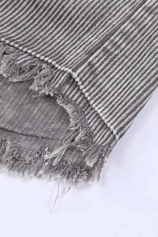 Corduroy Jackets Green Color Block Button Down Hooded Corduroy Jacket