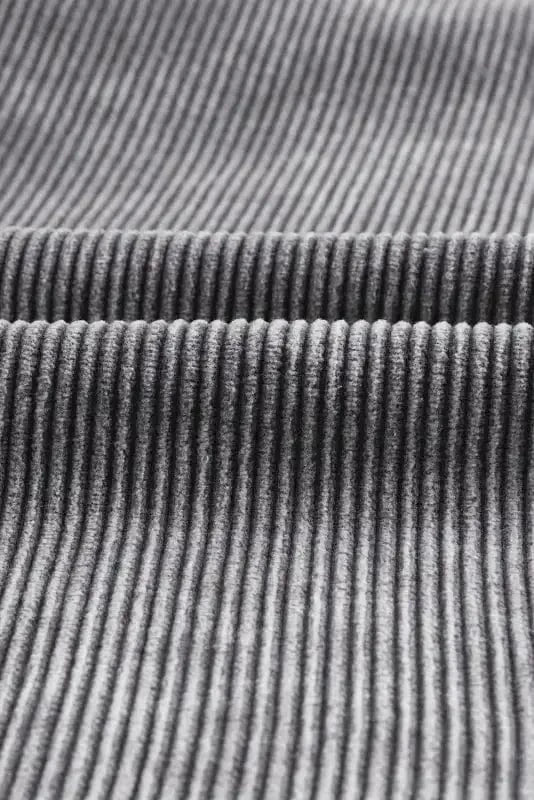 Corduroy Jackets Green Color Block Button Down Hooded Corduroy Jacket