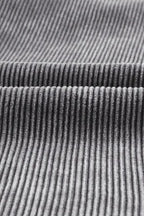 Corduroy Jackets Green Color Block Button Down Hooded Corduroy Jacket