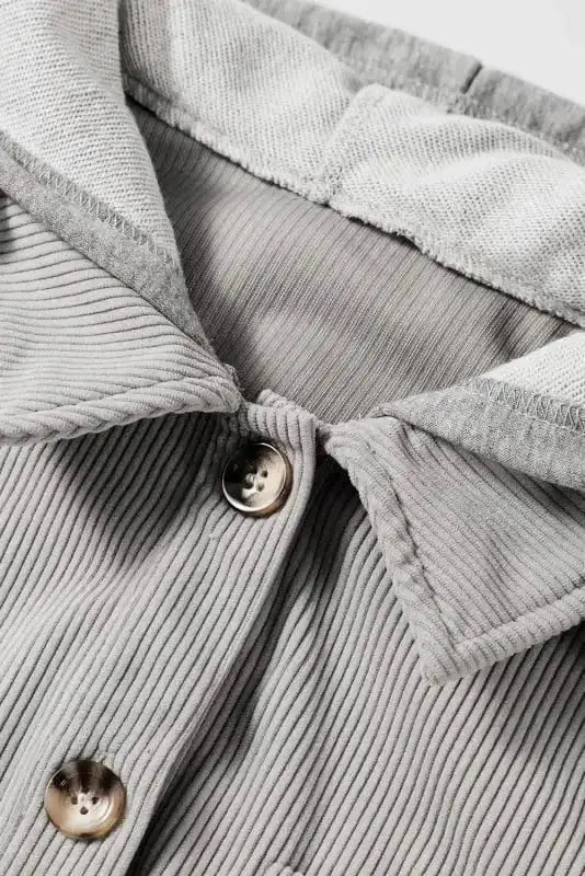 Corduroy Jackets Hooded Corduroy Shacket