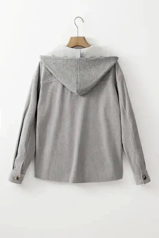 Corduroy Jackets Hooded Corduroy Shacket