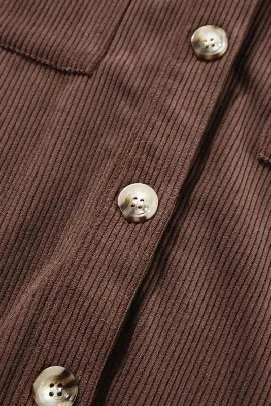 Corduroy Jackets Hooded Corduroy Shacket