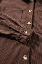 Corduroy Jackets Hooded Corduroy Shacket