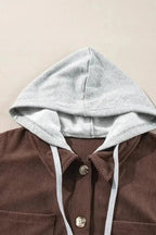 Corduroy Jackets Hooded Corduroy Shacket