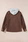 Corduroy Jackets Hooded Corduroy Shacket