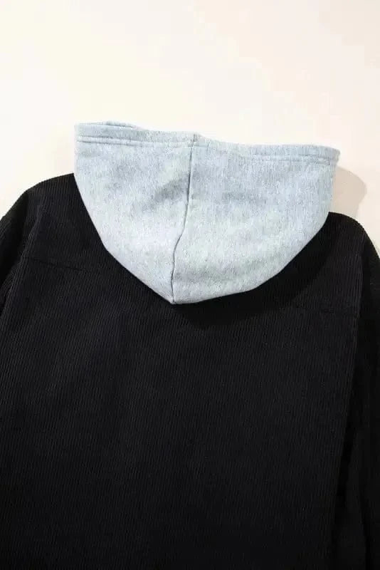 Corduroy Jackets Hooded Corduroy Shacket